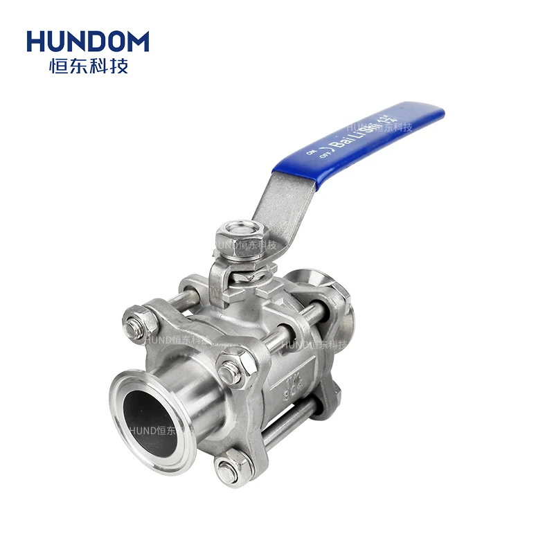 Stainless Steel SS304 316 Ball Valve Industrial Tri Clamp 3pc ball valve