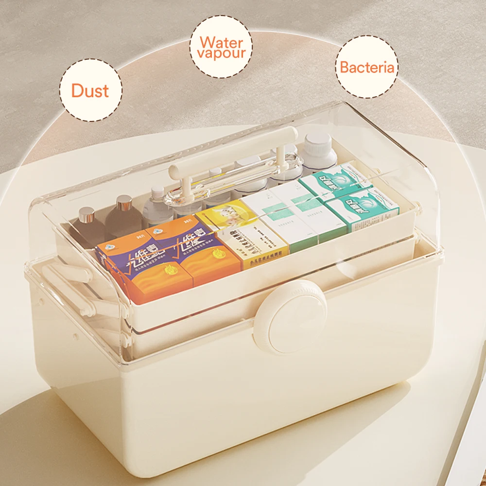 CHENGYAN Custom 180 Rotational Medication Storage Organizer Medicine Storage Containers Box Plastic Storage Boxes & Bins