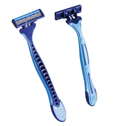 Wholesale Disposable Razor 3 Blade Rubber Handle Shaving Razor Blade For Women and Man