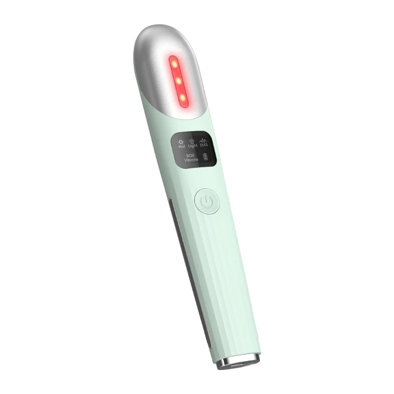 Pen Design Red Light Therapy Mini Small Microcurrent Vibration Intelligent Heating EMS Smart Electric Eye Massager