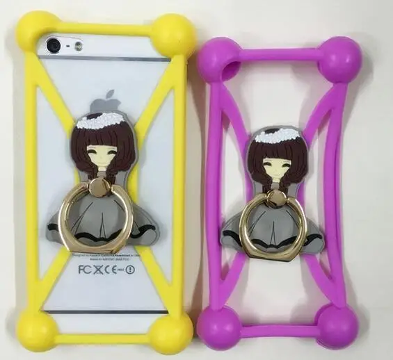 Customized Soft new design silicone cell phone case universal cartoon phone case