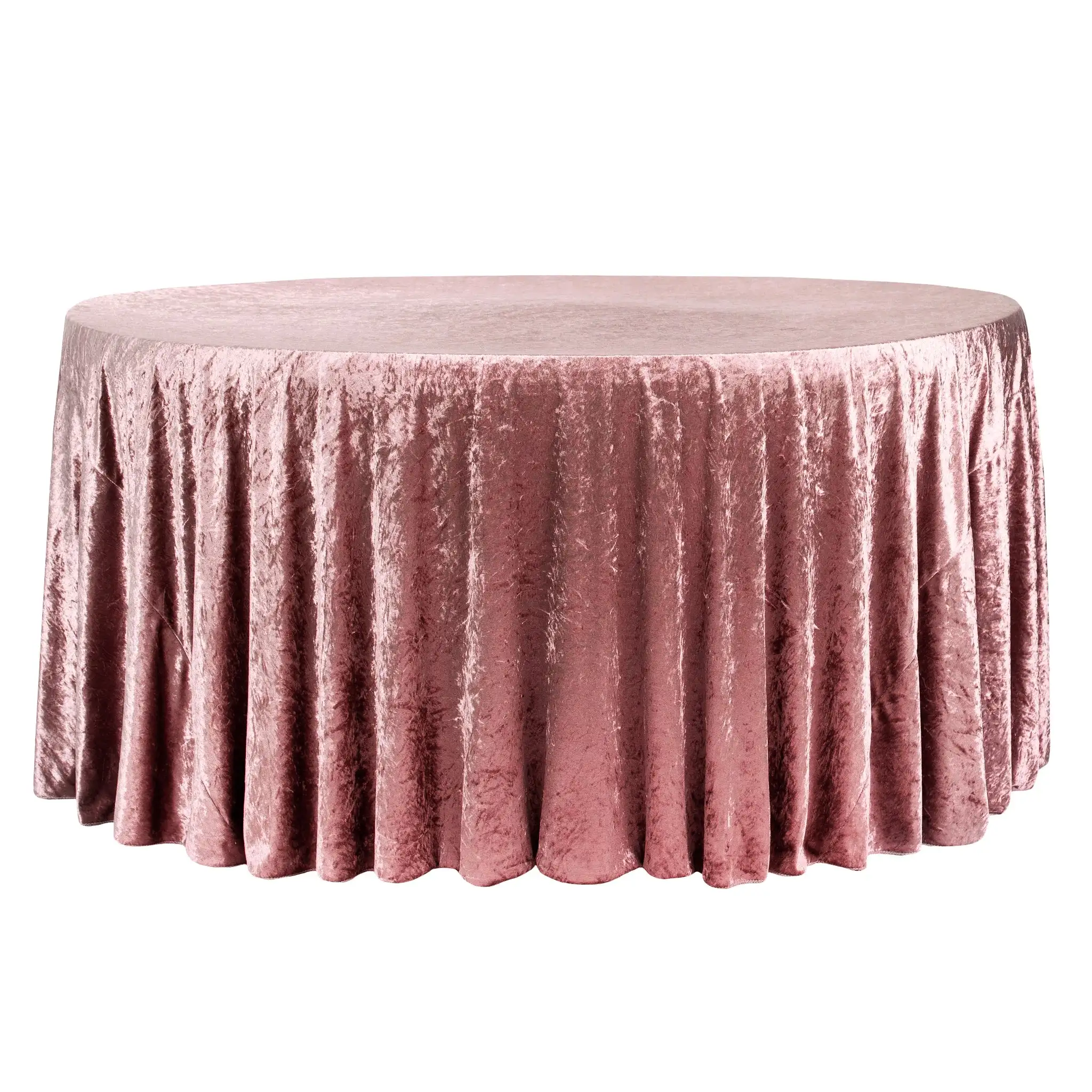 Luxury Polyester Solid Stretch Table Cloth Cover Banquet Party Black Wedding Velvet Round Table cloth