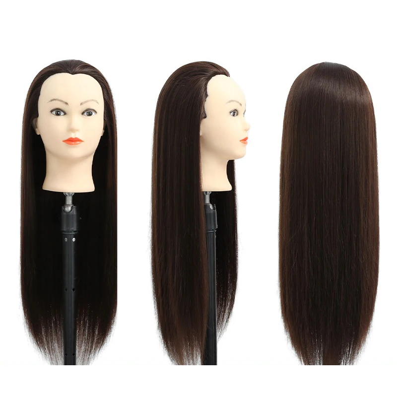 Wholesale Mannequin Head Hairdresser Afro Training  Cosmetology Doll Head Realistic  Female with human hair and stand