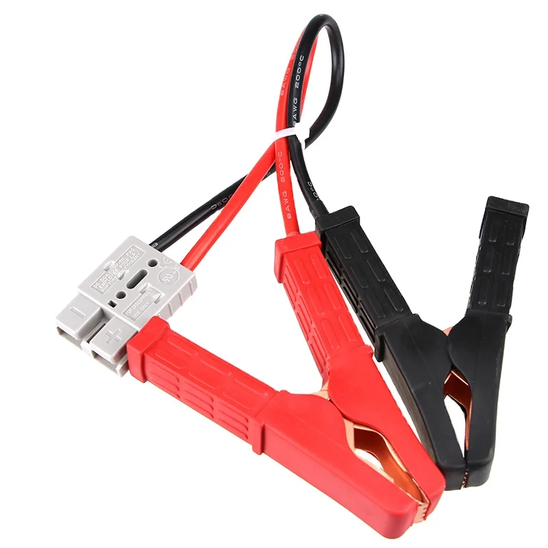 Wire harness 50A 120A 350A plug insulator Alligator clip battery clamp with cable crocodile clip connectors