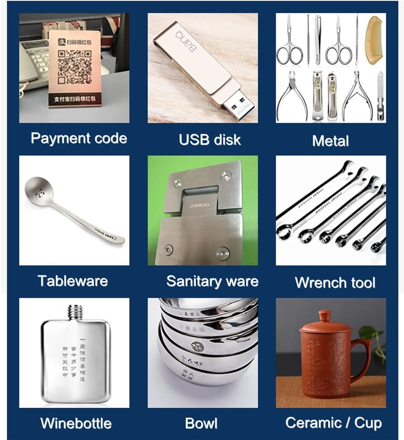 100W 24V/48V JPT Fiber Laser Marking Cutting Machine LP EM7 Engraver Cutter 20W/30W/50W/60W for Metal Glass Engraving Printer