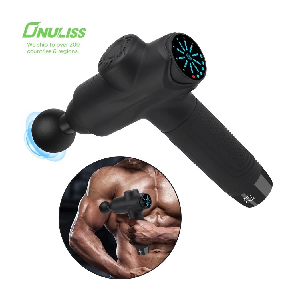 New Product 2024 Smart Deep Tissue Body Percussion Massage Gun Muscle Electric Cordless Professional Sport Vibration Fascia Gun