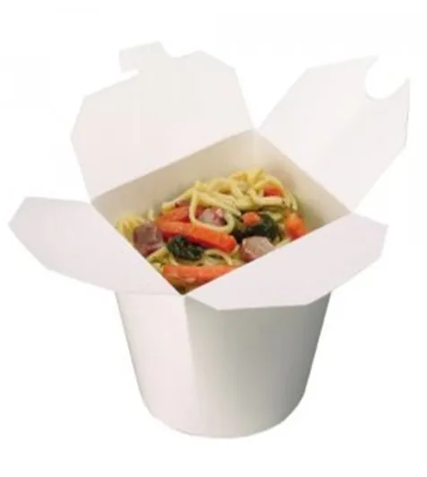 Disposable noodles bucket Kraft noodles bowl kraft paper round bottom cup pasta cup square bucket takeout fast food packaging