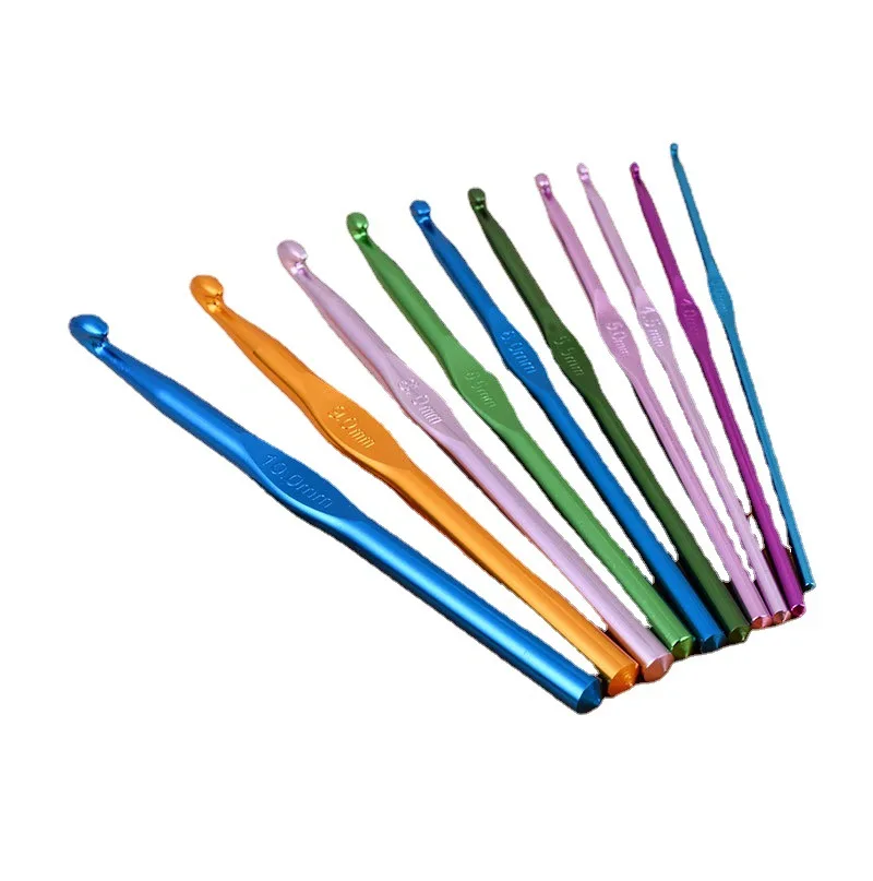 Factory Sale Customized Sizes Handle Crochet Hook Set Yarn Weave Diy Craft Knitting Tool Crochet Needles