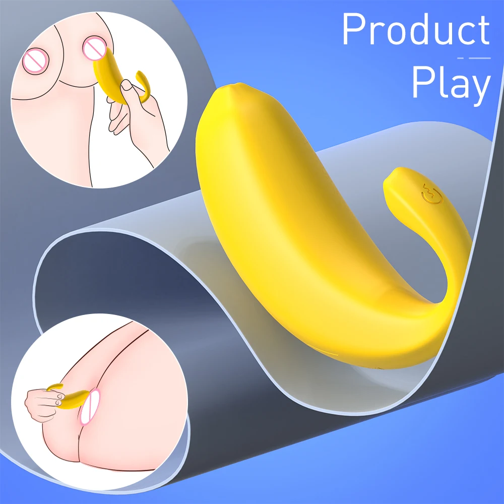 New Design Banana Shape Fruit Girl Vibrator Thrusting 9 Vibration Modes Remote Control Couple Sex Toys Women