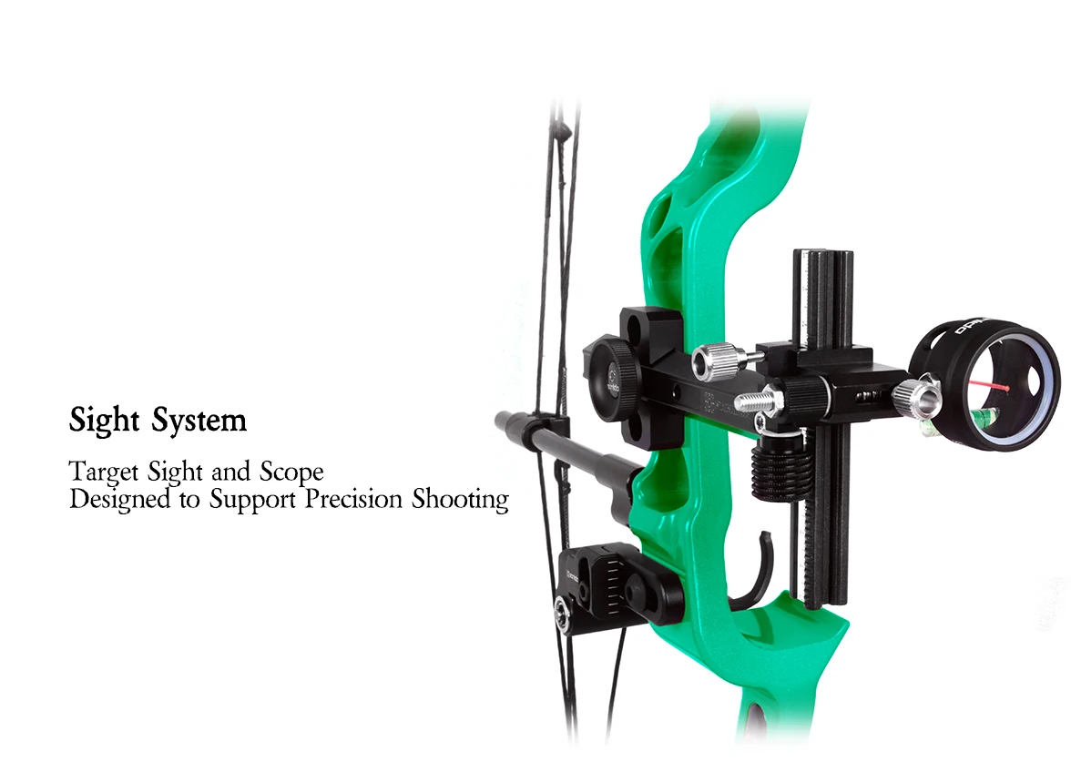 Sanlida Archery CP X8 Target Compound Bow Arrow Kit for Youth and Adults with All Accessories Green