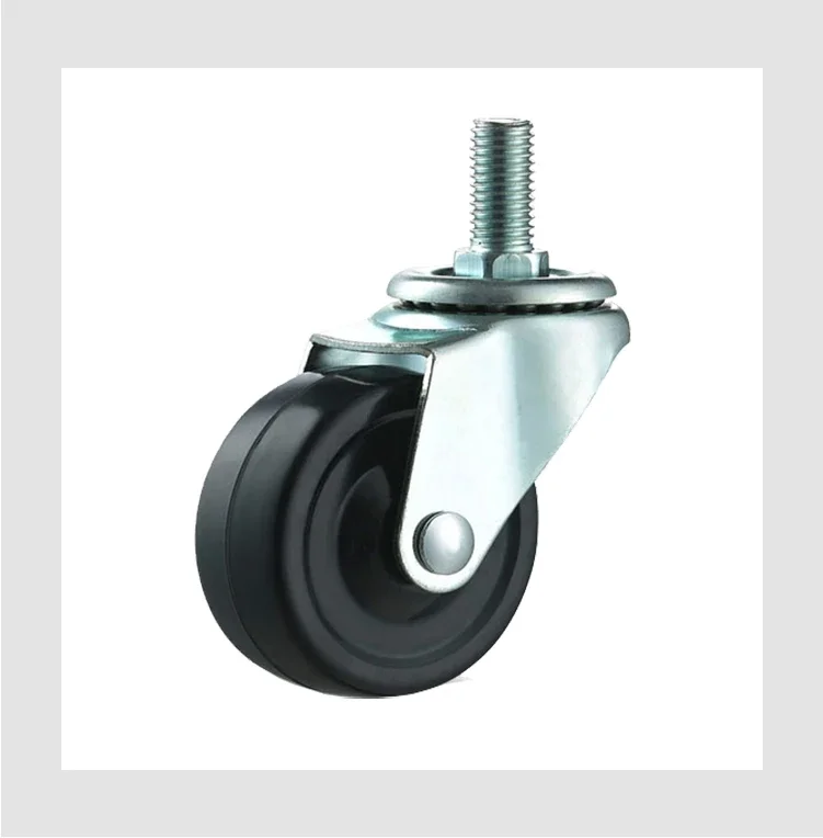 furniture caster wheel stem style rubber caster wheel 1.5/2/2.5/3 inch caster wheel manufacturer for furniture