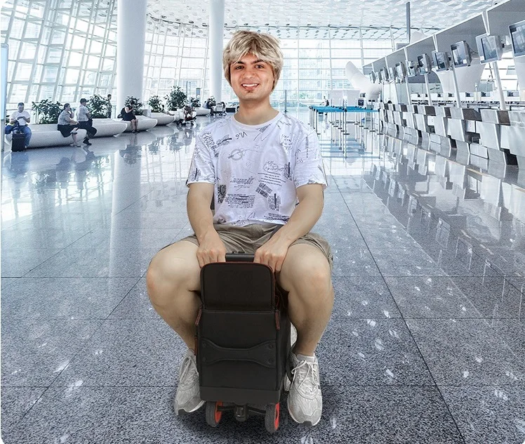 High quality electrical luggage Smart Cycling luggage airline approved carry on riding suitcases travel removable battery