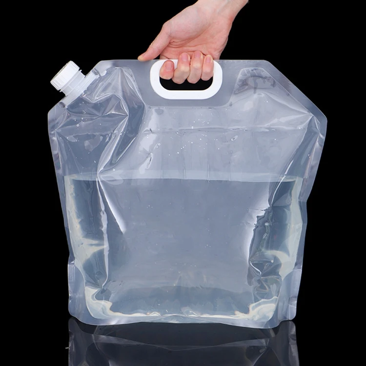 5 Liter Gallon Storage Foldable Portable Water Bag Hiking Ldpe Drinking Containers Packaging Spout Pouch Water Plastic Bag