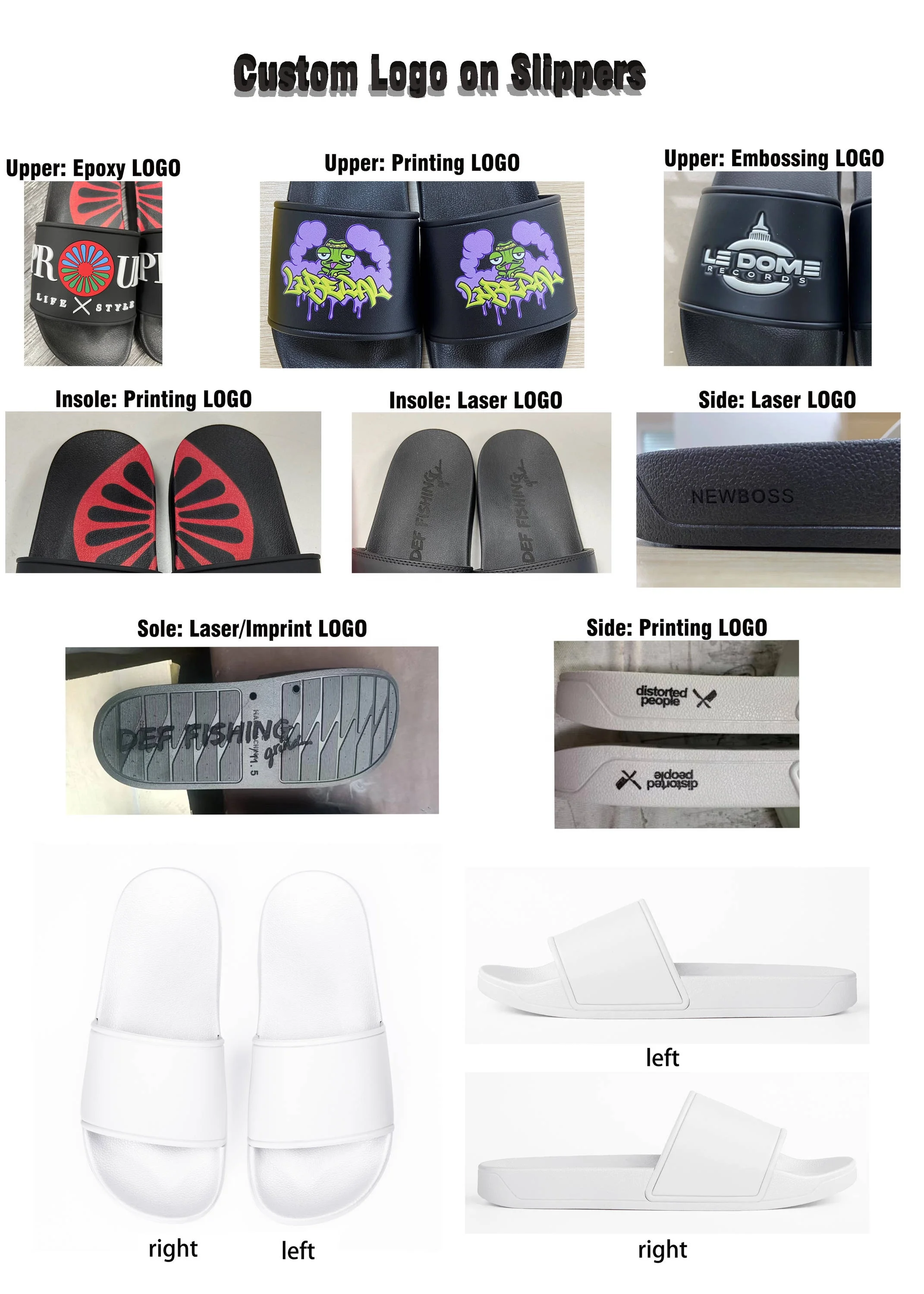 High Quality Creat Logo 2023 Custom Sandals Slides Pvc Customize Women Hotel Slippers Slides