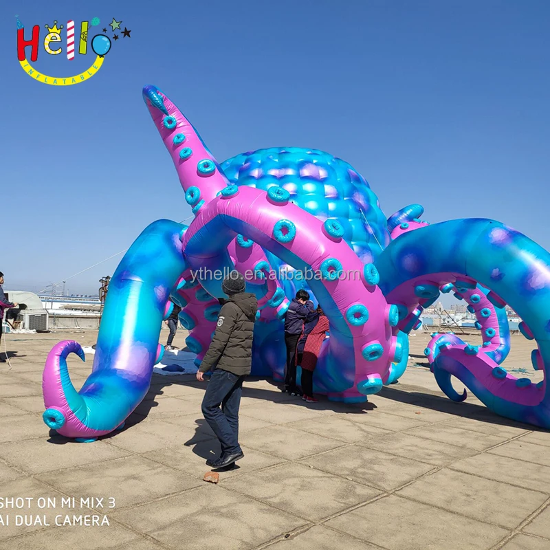 Advertising equipment event decor inflatable ocean theme cartoon octopus model inflatable dj octopus for sale