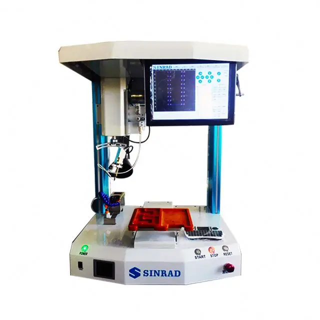 12inch screen PC control automatic soldering robot 5 axis two working station 2 Y axis soldering machine