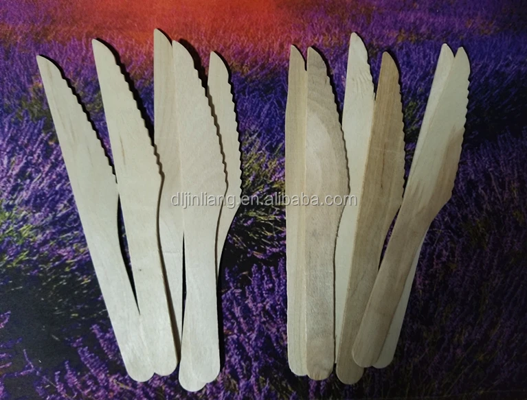 Wooden Compostable Utensils Set Sturdy Wood Disposable Cutlery Biodegradable Utensils for Party Free From Plastic Cutlery Set