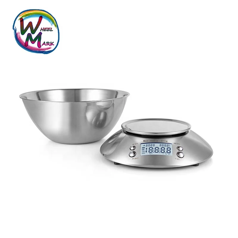 Shenzhen hot sell 3kg ABS Square Digital Diet Kitchen Scale With Timer