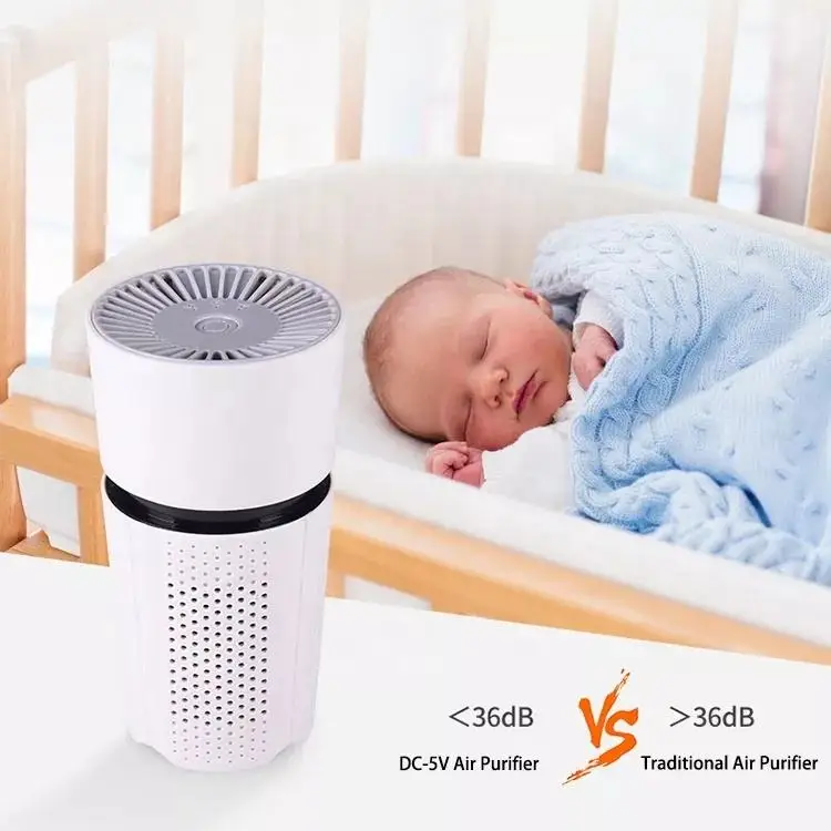 Rechargeable Car Air Purifier Remove Smoke Car Air Cleaner Portable  Negative Anion Ion Air Disinfect Purifier