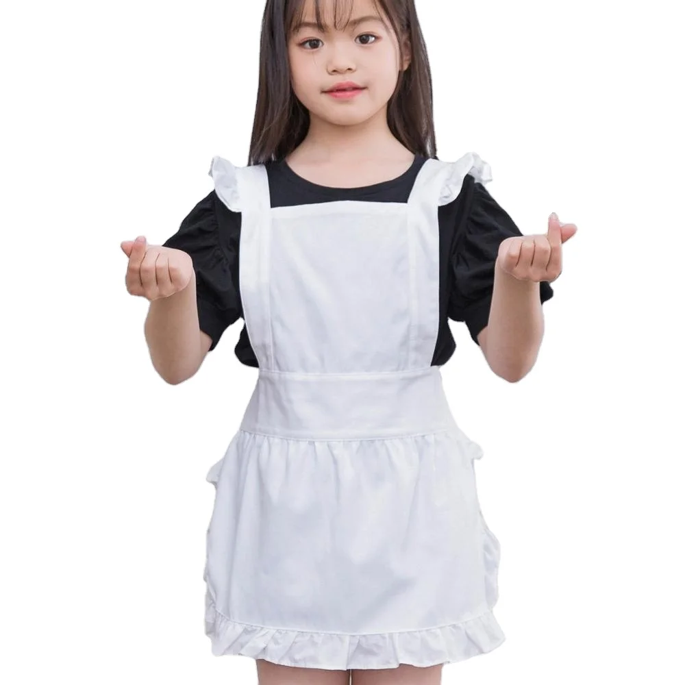 Wholesale Price Clear Cotton Restaurant Kitchen Chef Children white lace apron
