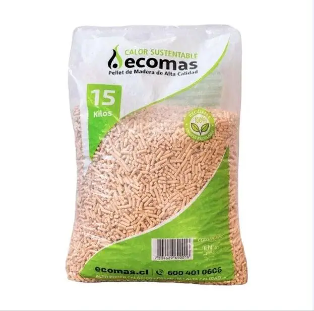 Transparent  plastic  bags for 15kg  wood  pellet  packing