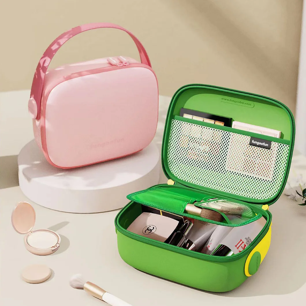 Premium PU Travel Waterproof EVA Essential Oil Carry Make up Cosmetic Bag Case Manufacturer