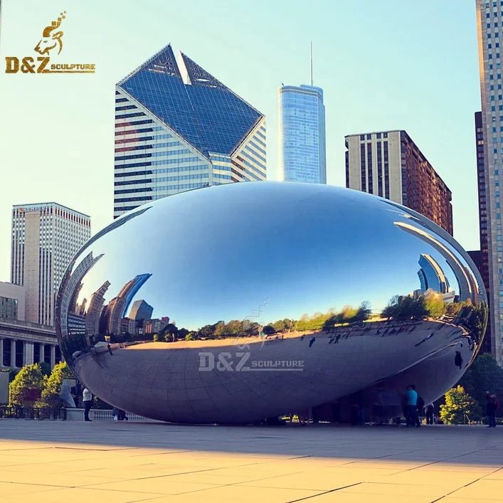 Custom Outdoor Garden Large Size Stainless Steel Cloud Gate Sculpture by Anish Kapoor