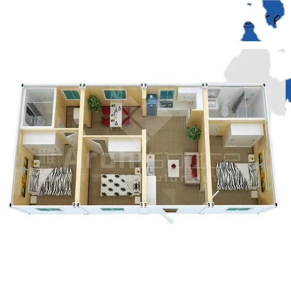 
 Сборный дом с CYMB, высококачественные промышленные строительные планы, плоский дом  