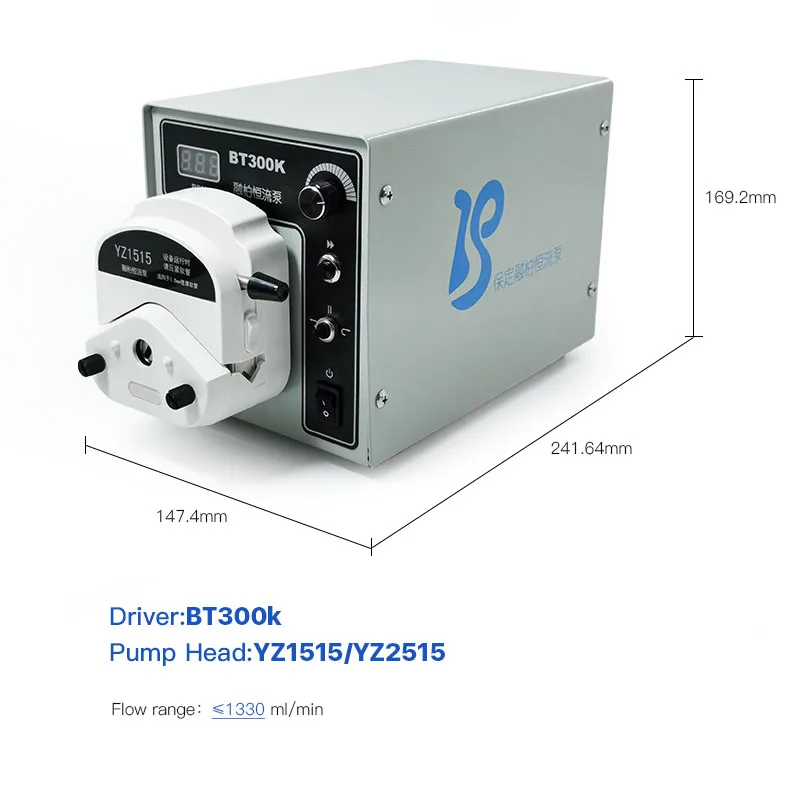 BTPeristaltic pump,0~1.33L/min industrial dosing pump,Flow control pump,Pump with two channels delivering liquid,High flow rate
