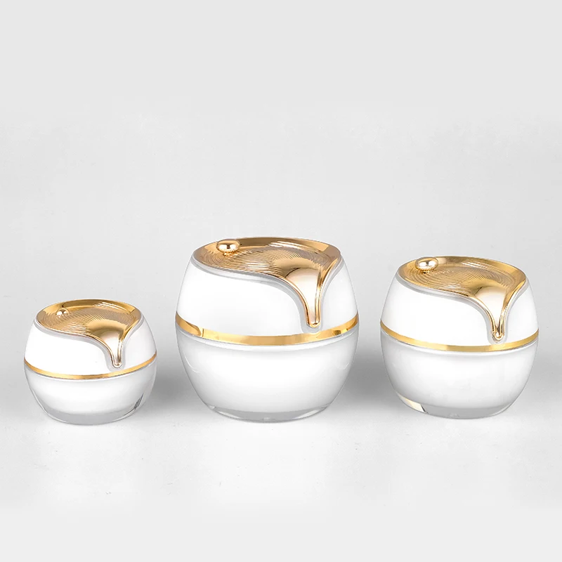 20g Acrylic Cream Container In stock Empty 20gram Pot Cream Jars Gold 20gram For Skincare Packaging.