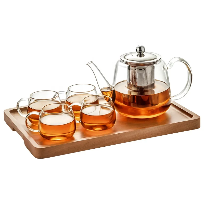 Glass teapot set thickened heat resistant high borosilicate glass