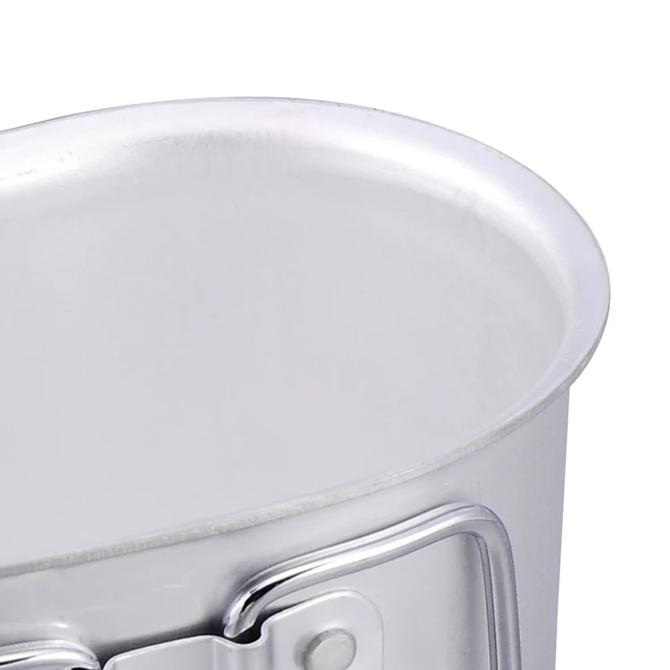 Hot Sale White Washed Finished 0.7L Aluminum Cup Outdoor Cup With Handle