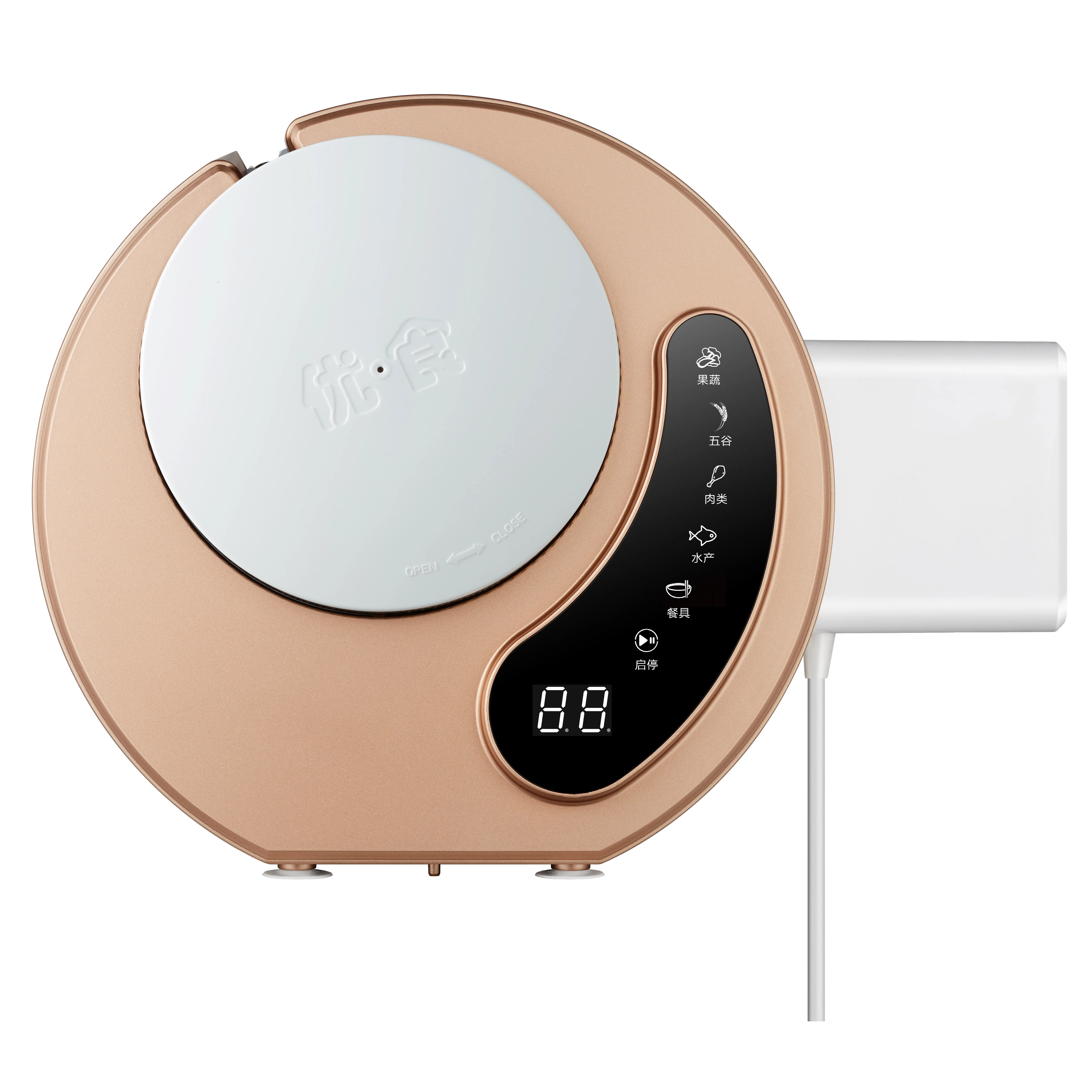 Manufactory Tabletop Ozone Technology Touch Screen Virus Washing Gold Food Cleaner Vegetable Washer