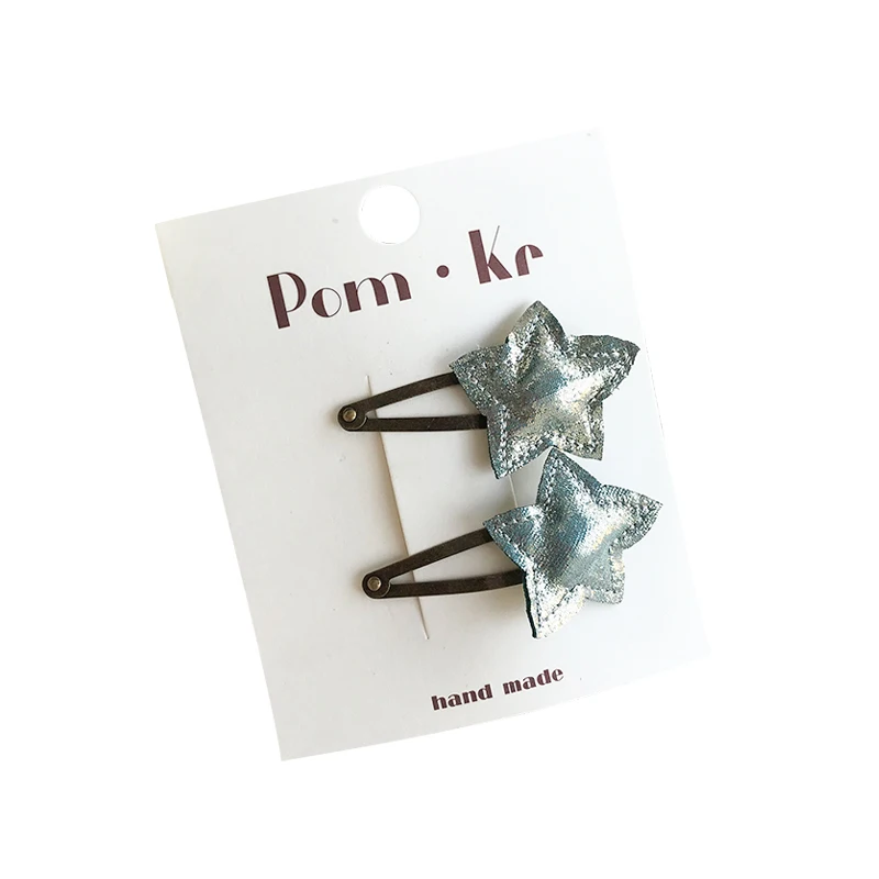 Korean new style children's small fresh solid color hairband girl baby sweet star hair rope baby flash rubber band wholesale