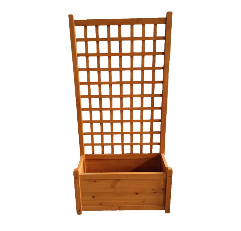 Preservative Outdoor Garden Decoration Plant Climbing Planter Wooden Flower Pot Holder