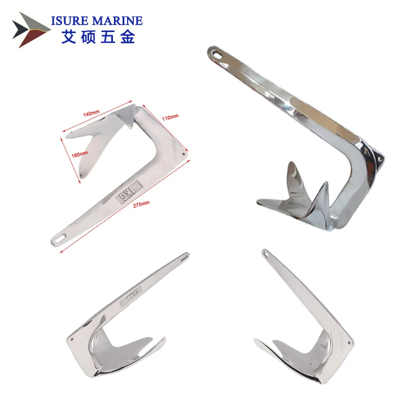 Mirror Stainless Steel 316 Bruce  Anchor  Safety Material Marine Certificate Quality ISO From Isure Marine