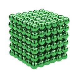 2021 Hot sale 5mm Green Neodymium Magnet ball Cube 216 pcs BuckBall blocks magnetic balls Fidget Educational Toy