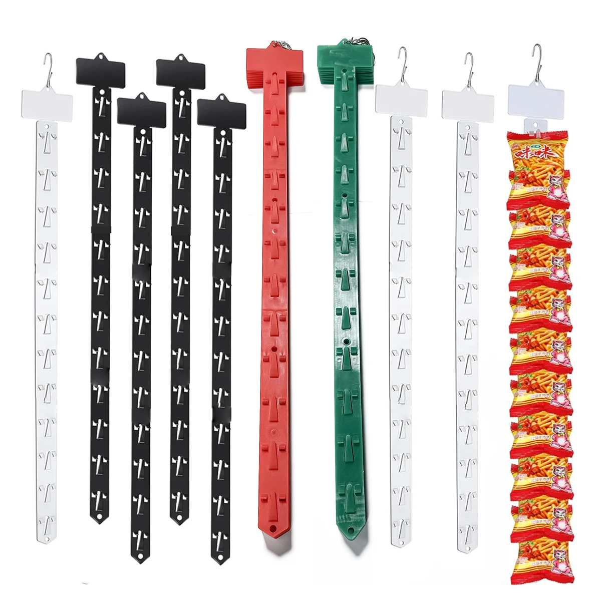 Supermarkets Retail Display Hanging Merchandising Clip Strips with Hooks