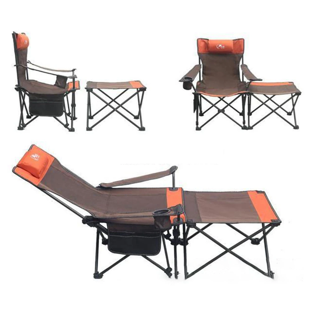 Оптовая продажа, уличный складной походный стул, карманный рыболовный стальной стул, складной пляжный стул