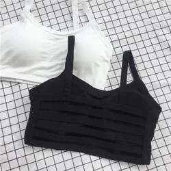 Elastic bra ladies wholesale open back gym supportive sports bra crop top