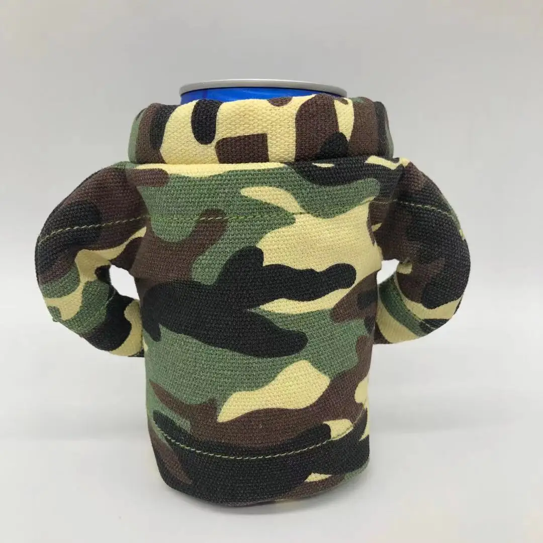 New style camouflage shape mini insulated cold jacket coating can sleeve holder