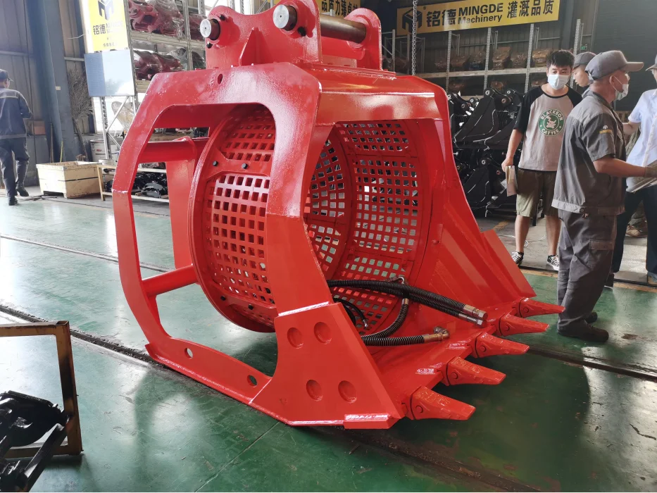 MONDE Excavator Rotating Rotary Screening Bucket Sifting bucket