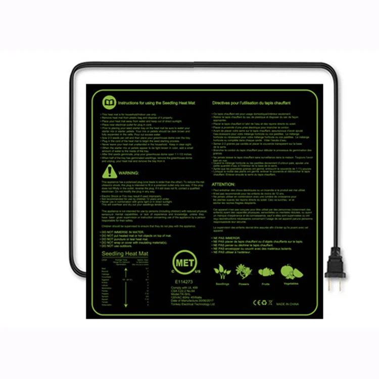 Manufacturer Wholesale Waterproof Greenhouse Germination Heating Mats For Starting Seeds