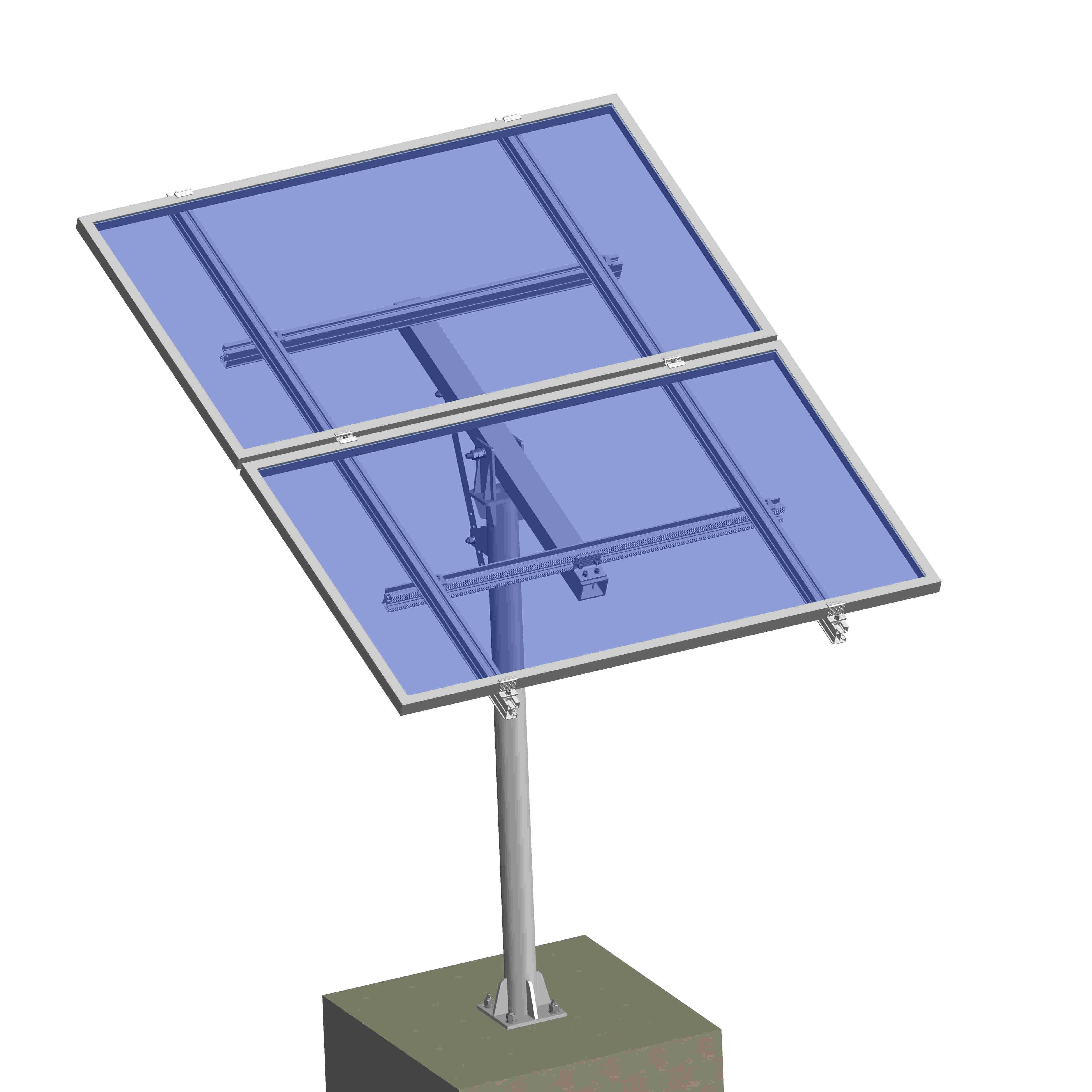 PV Power HDG steel single pole adjustable solar panel mounting brackets