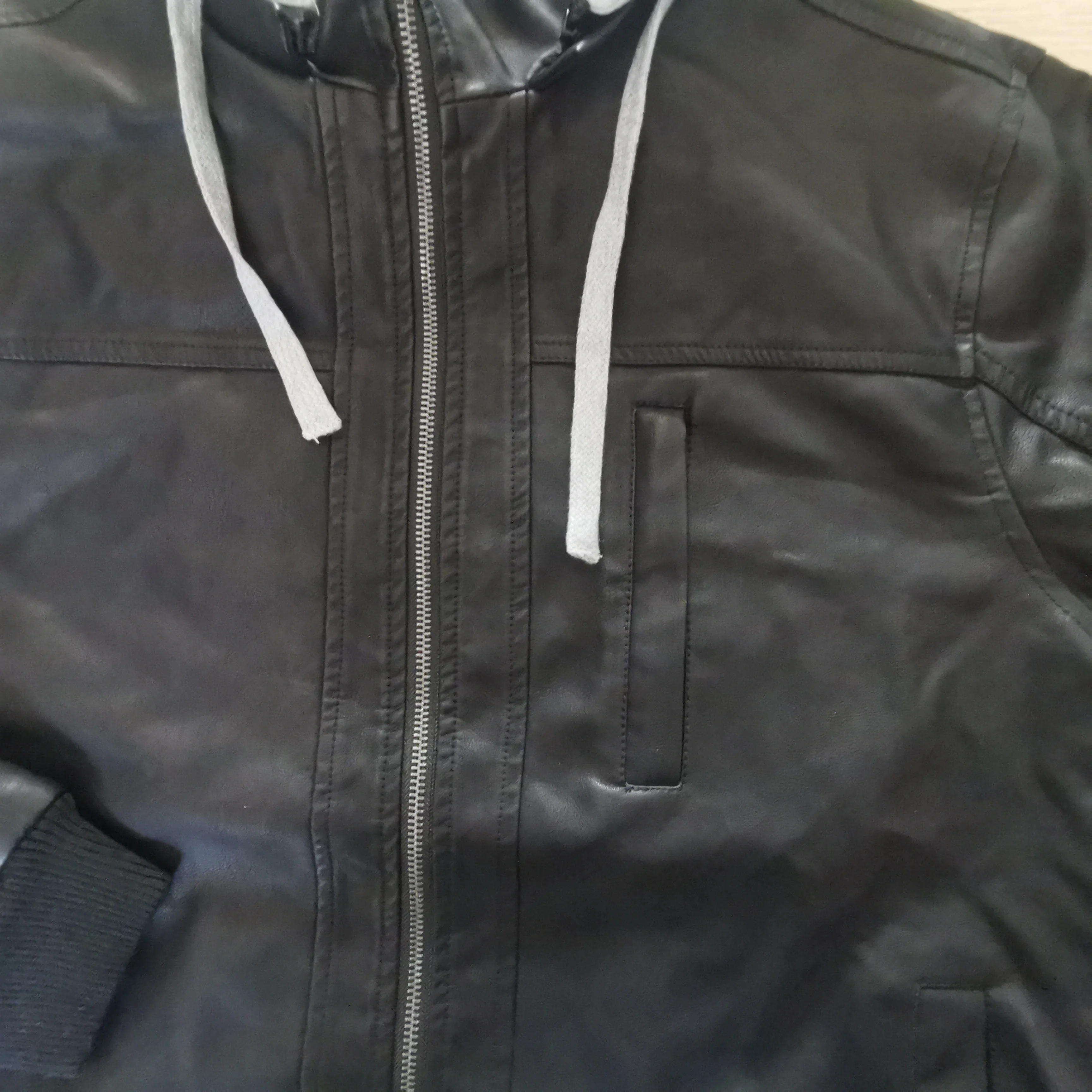 New Arrival Winter Custom Coats Motorcycle Men With Hood Leather Jackets