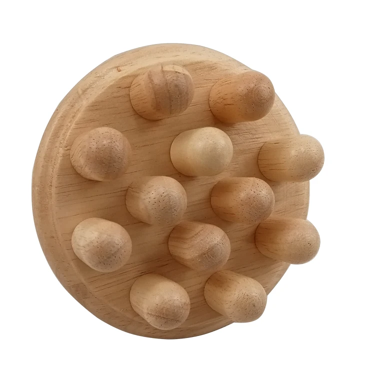 Wooden massage comb point massage claw head meridian dredging full wooden handle anti hair loss health care household massager