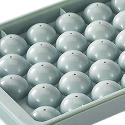 Portable Round Ice Ball Maker Mold Ice Cube Tray with Lid for Freezer Sphere Ice Chilling Cocktail Whiskey Tea Coffee