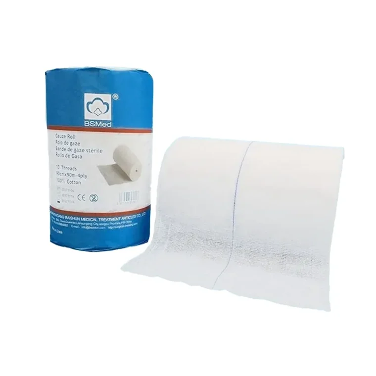 X Ray Detectable Paper Packed 36x100 Sterile Cotton Medical 4ply Absorbent Gauze Roll
