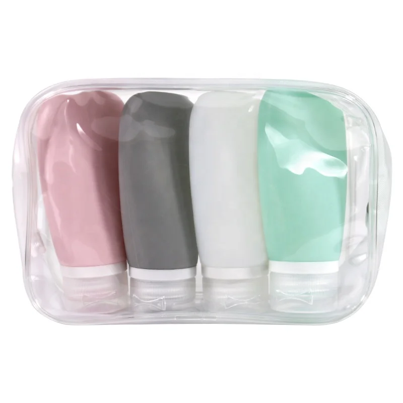 Hot Selling Innovative Product Ideas Reusable Portable Travel Accessories Squeeze Shampoo Bottle Toiletries Set