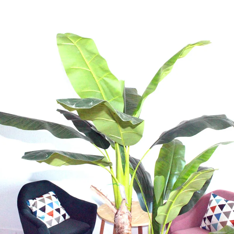 Landscape ornamental potting plastic bonsai tree artificial real look banana tree indoor decor plant on sale
